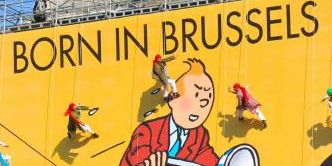 Tin Tin a brüsszeli kommunikációban, forrás: VisitBrussels