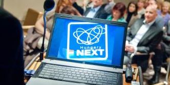 Hungary NEXT sarok egy szállodai marketing és sales-rendezvényen, fotó: Bódis Krisztián